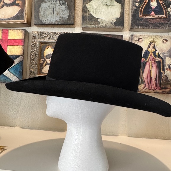 Resistol 4X Beaver Felt Hat T4403 – Black Western Gambler Style – Size 7 1/8 - Picture 4 of 14